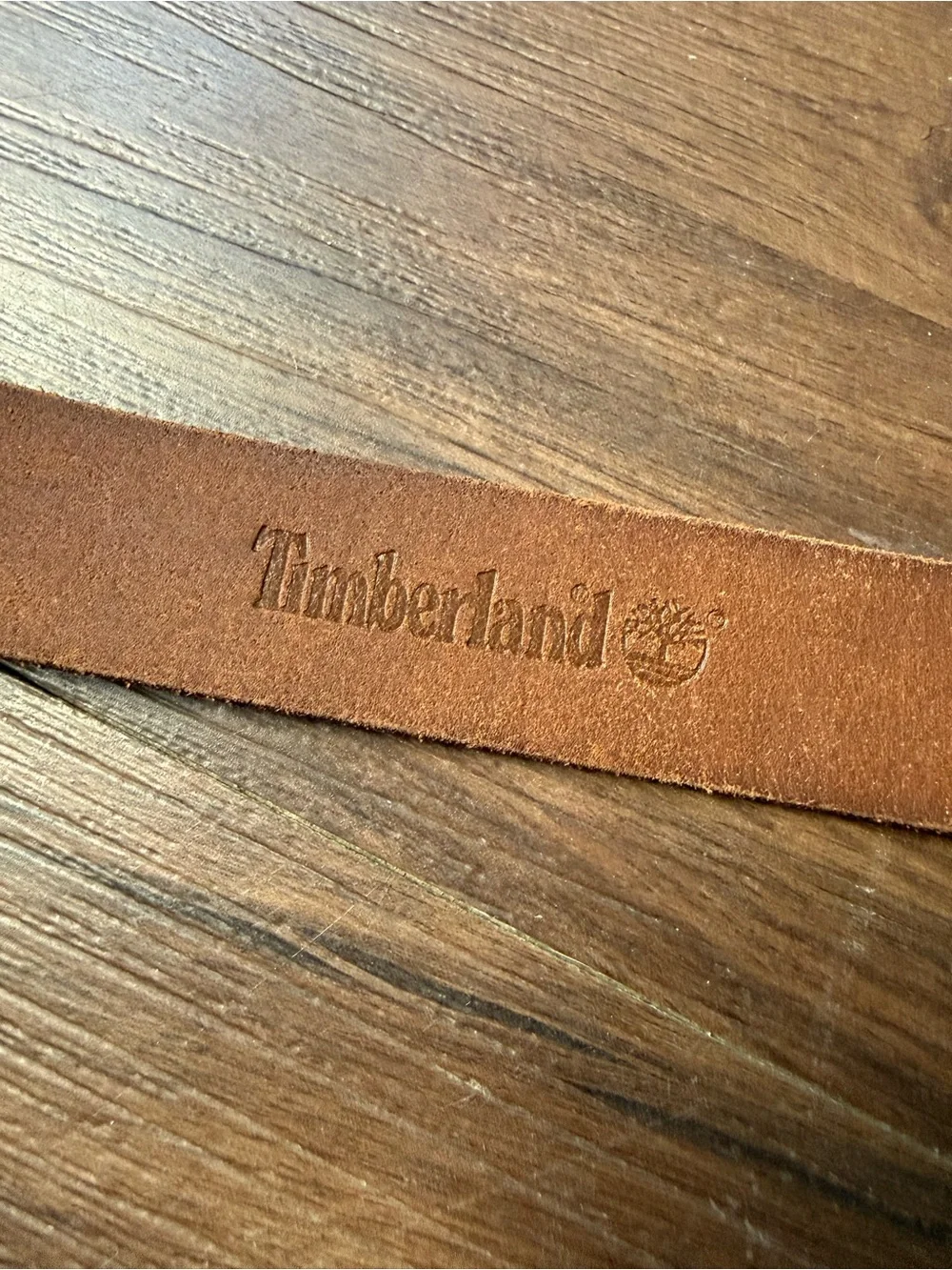 Timberland Brown Genuine Leather Belt Silver Tone Buckle Classic Casual 26”- 28”